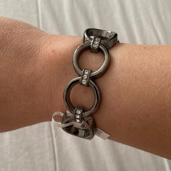 metal bracelet with diamonds - Picture 4 of 4